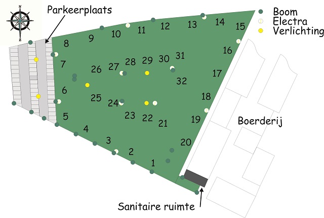 Het campingterrein